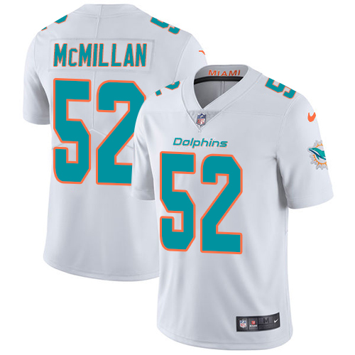 Nike Miami Dolphins 52 Raekwon McMillan White Men Stitched NFL Vapor Untouchable Limited Jersey